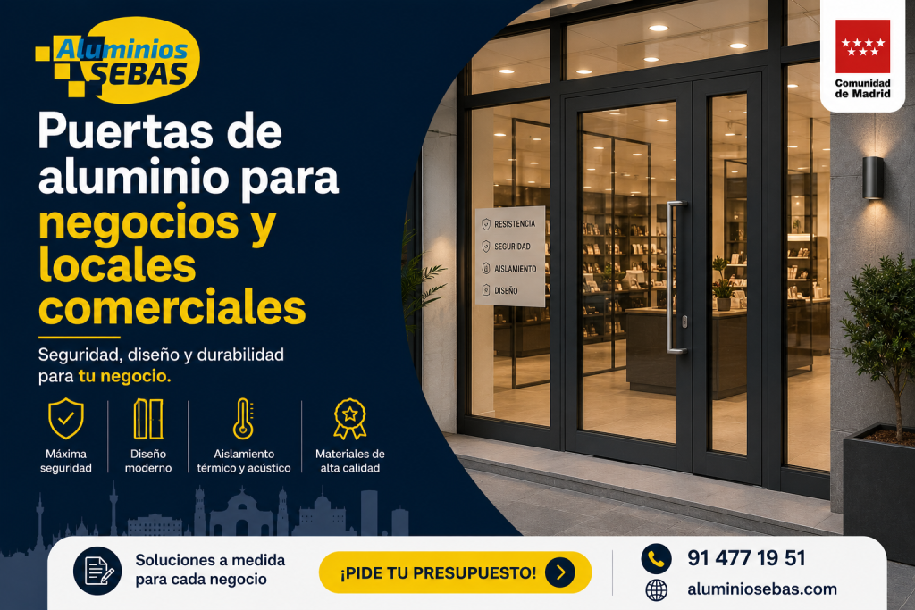Puertas de aluminio para negocios y locales